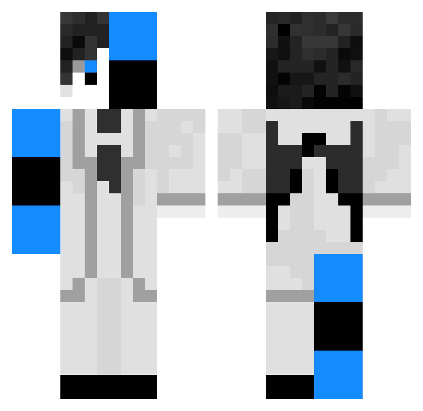 jeffmcsteve Minecraft skin, front and back view