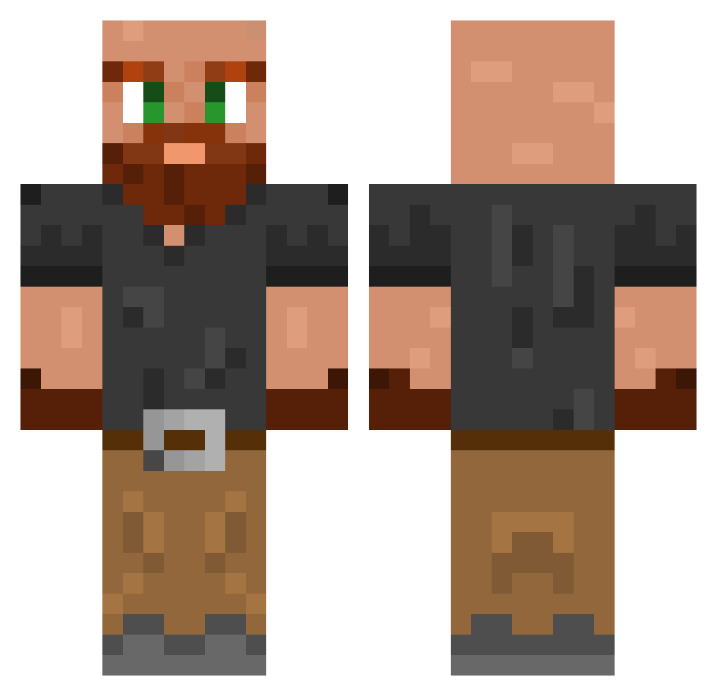 you_too Minecraft skin, front and back view