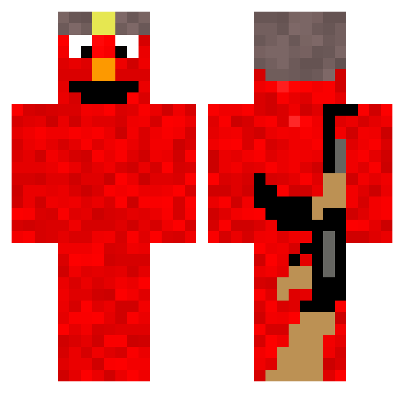 FloedeFar Minecraft skin, front and back view