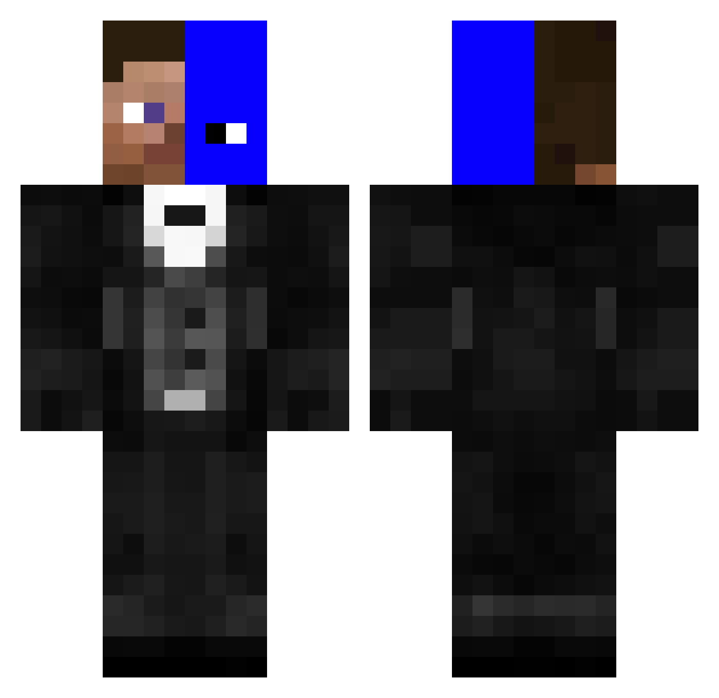 Sanvectiya Minecraft skin, front and back view