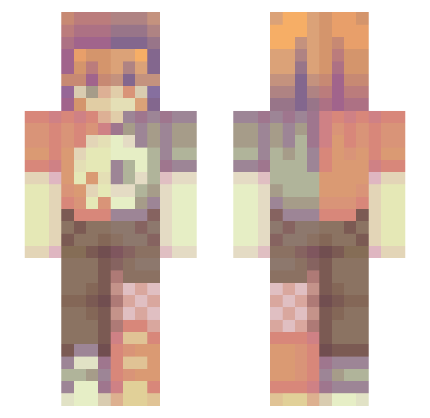 Sw1tchl4de Minecraft skin, front and back view