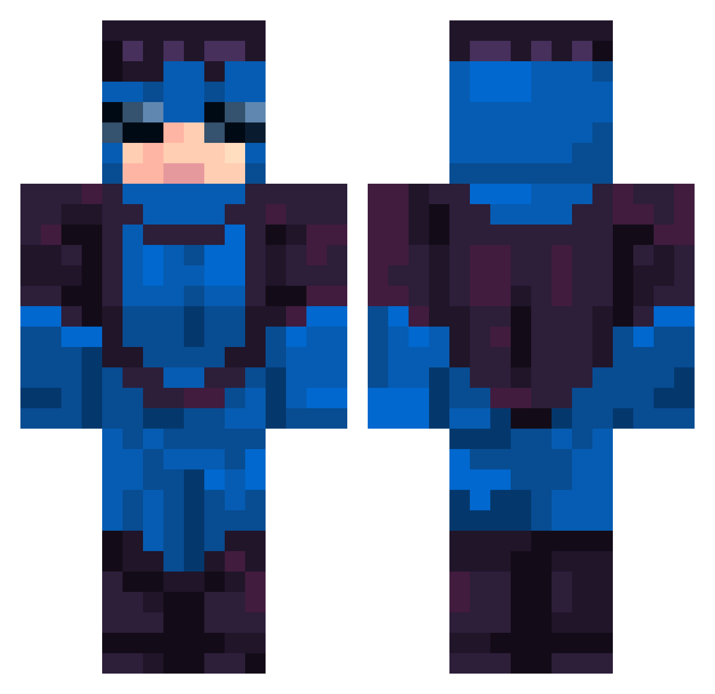 glazzur Minecraft skin, front and back view