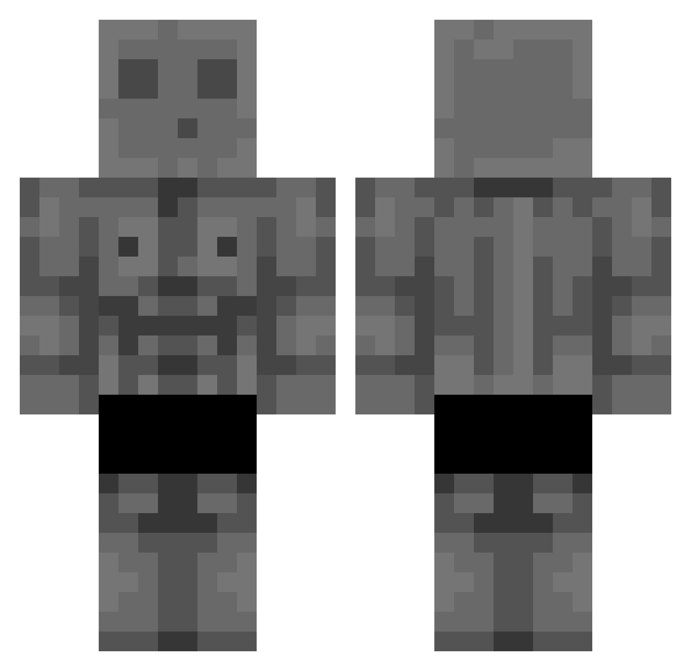 Slajmiasty Minecraft skin, front and back view