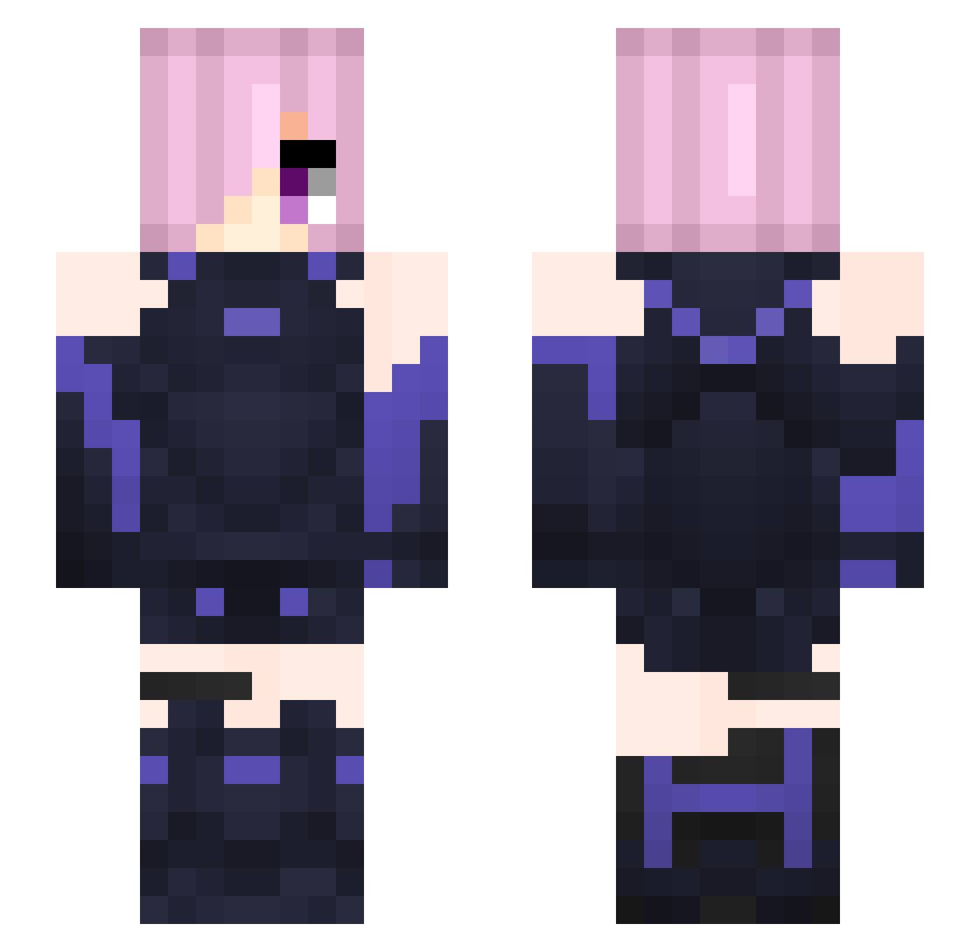 AyrKira Minecraft skin, front and back view