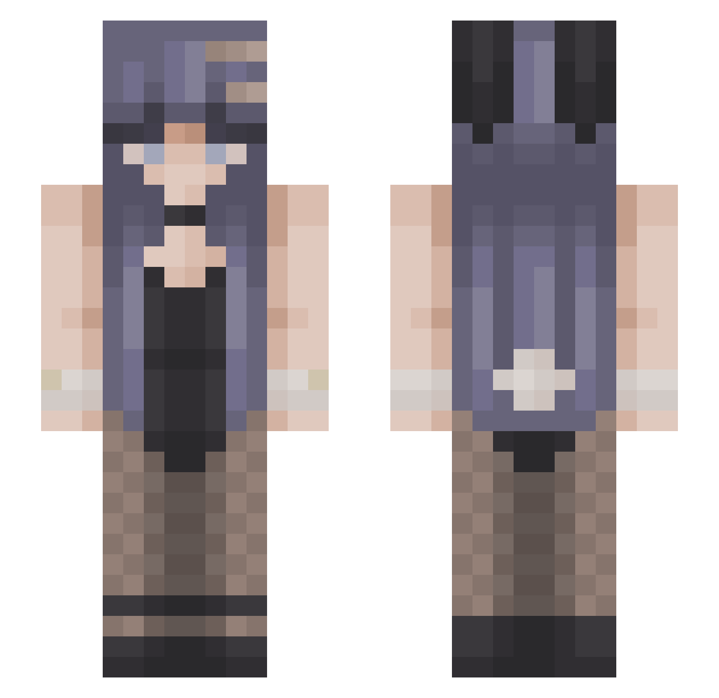 Leo2110 Minecraft skin, front and back view