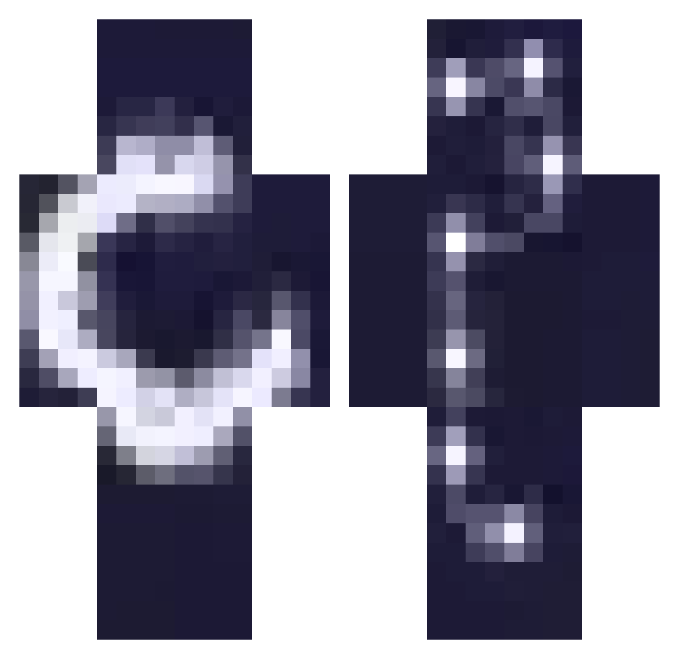 FinestUz Minecraft skin, front and back view