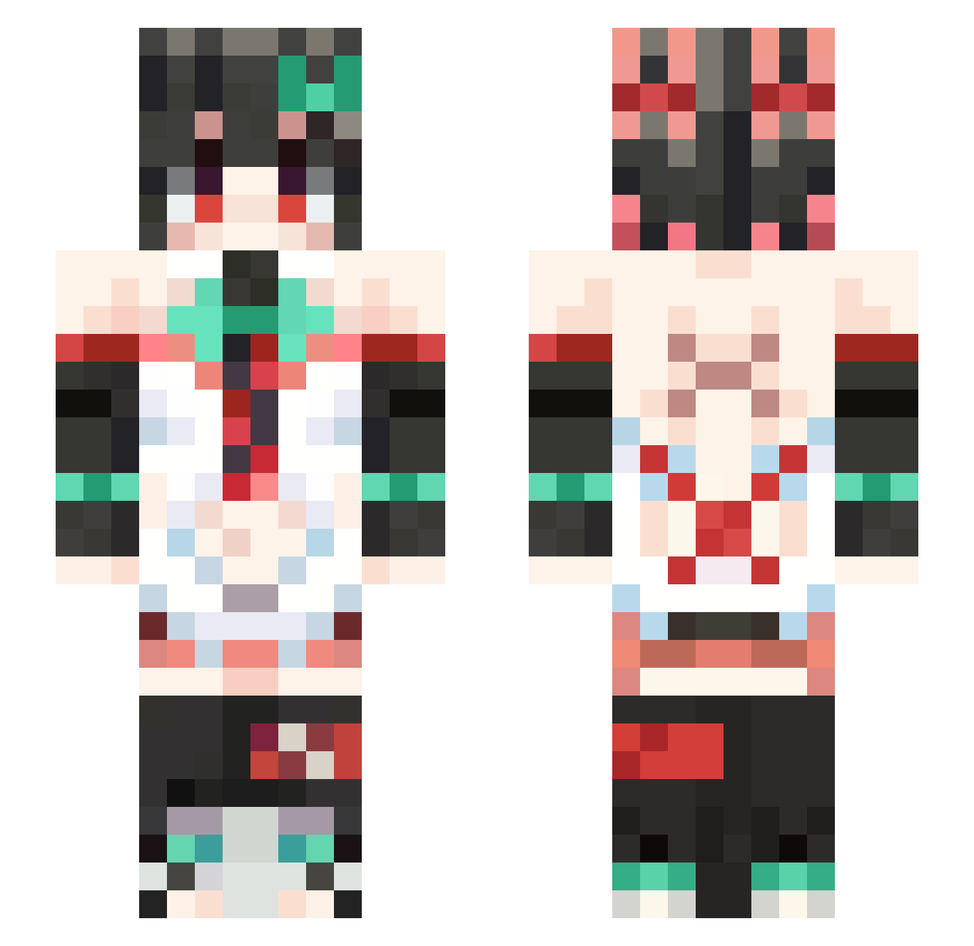 Snickerdoodle452 Minecraft skin, front and back view