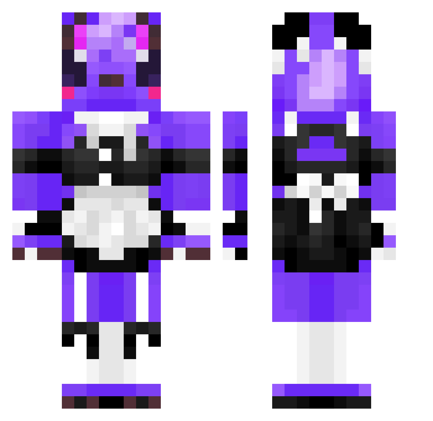 red_fire_______ Minecraft skin, front and back view