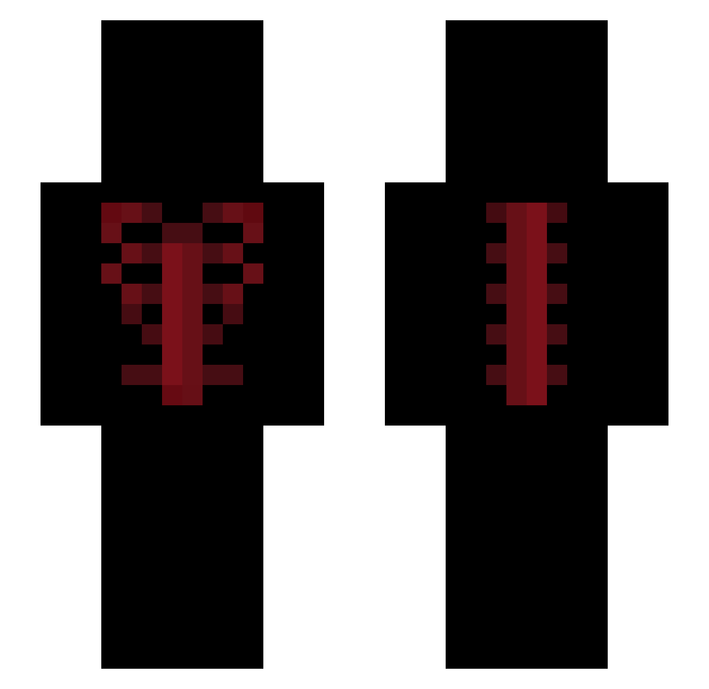 xanax_01 Minecraft skin, front and back view