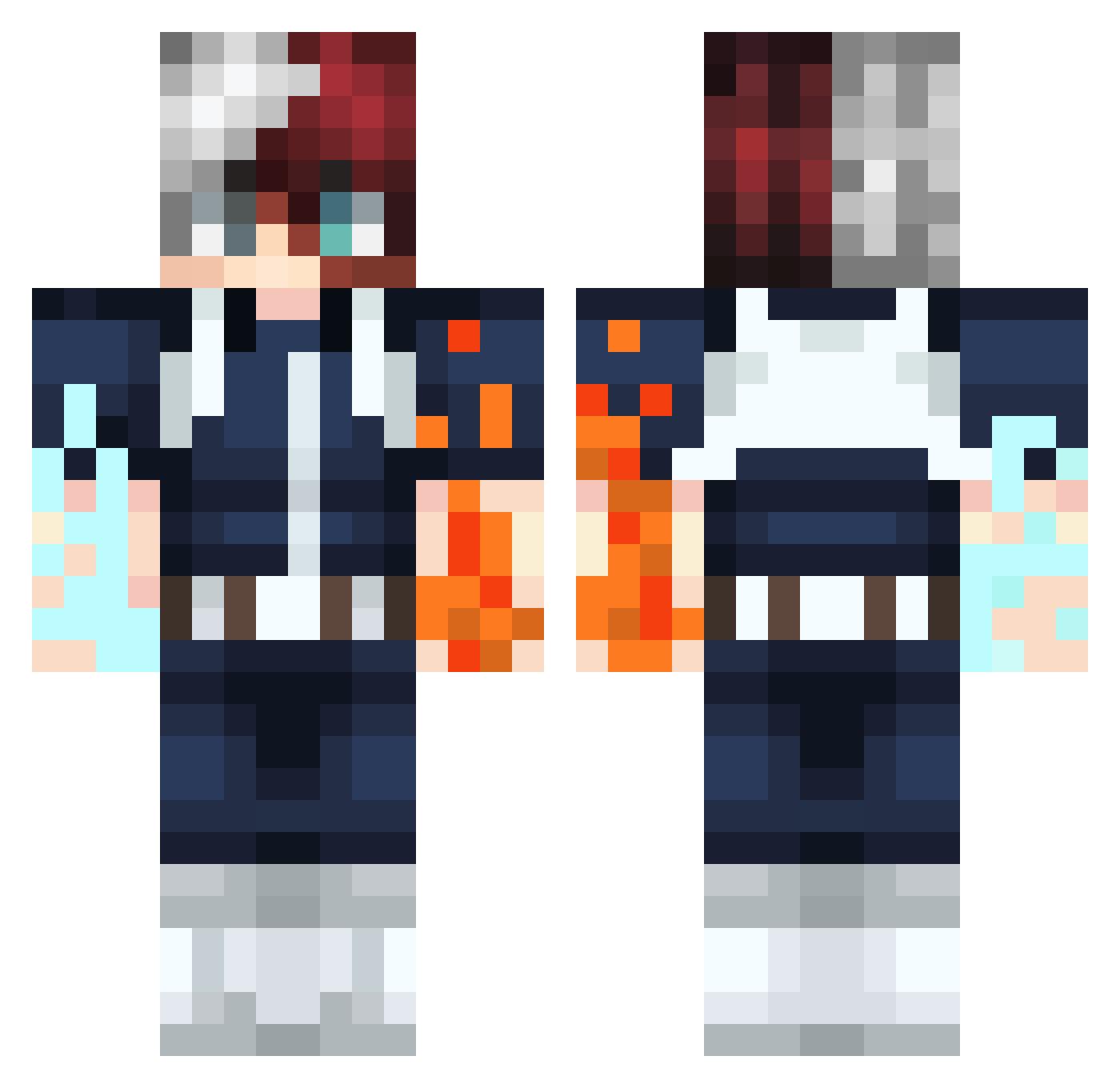 Ottmanlol Minecraft skin, front and back view