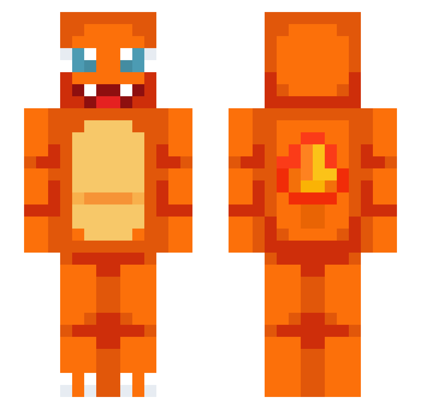 katokshi Minecraft skin, front and back view