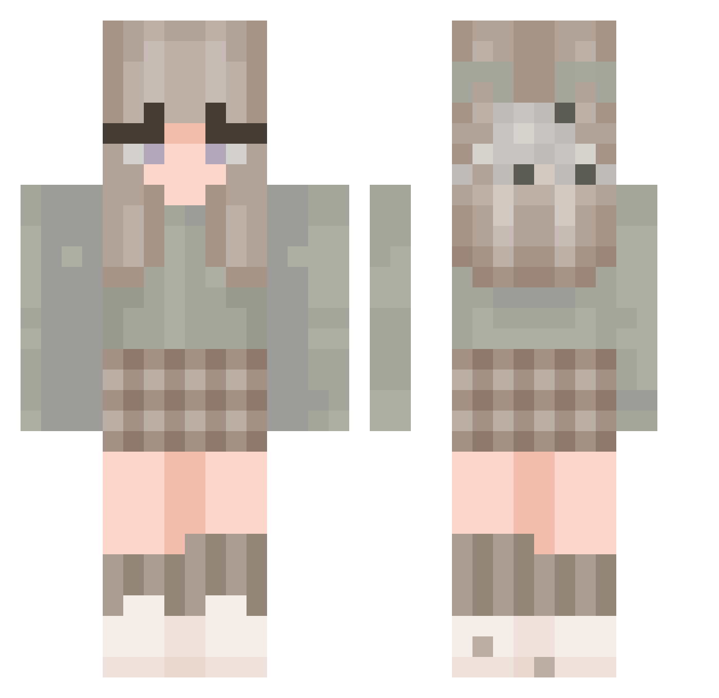 s1swavyy Minecraft skin, front and back view