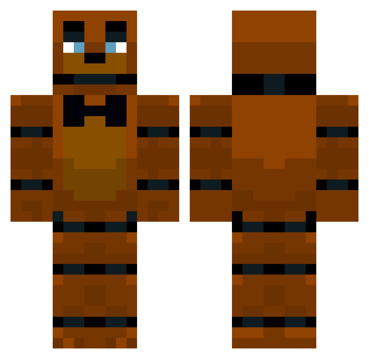 huhjabas Minecraft skin, front and back view