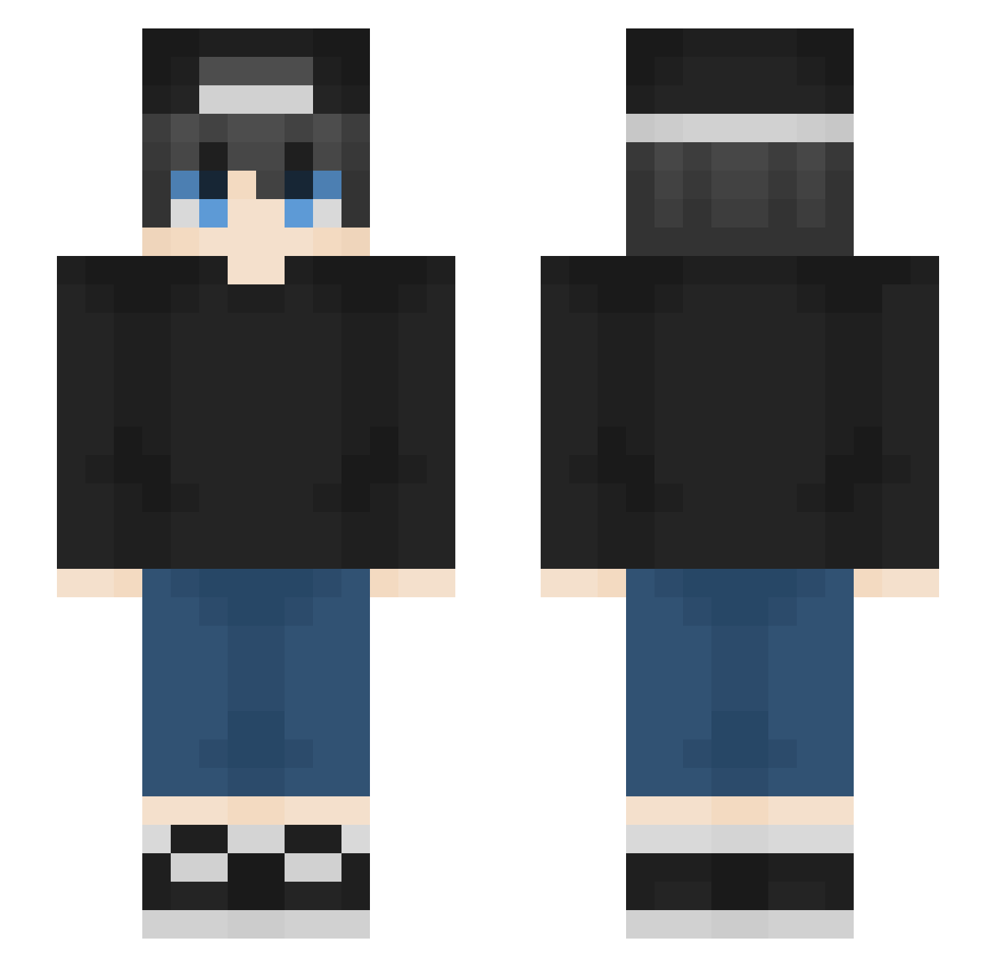 iSuperLegend Minecraft skin, front and back view