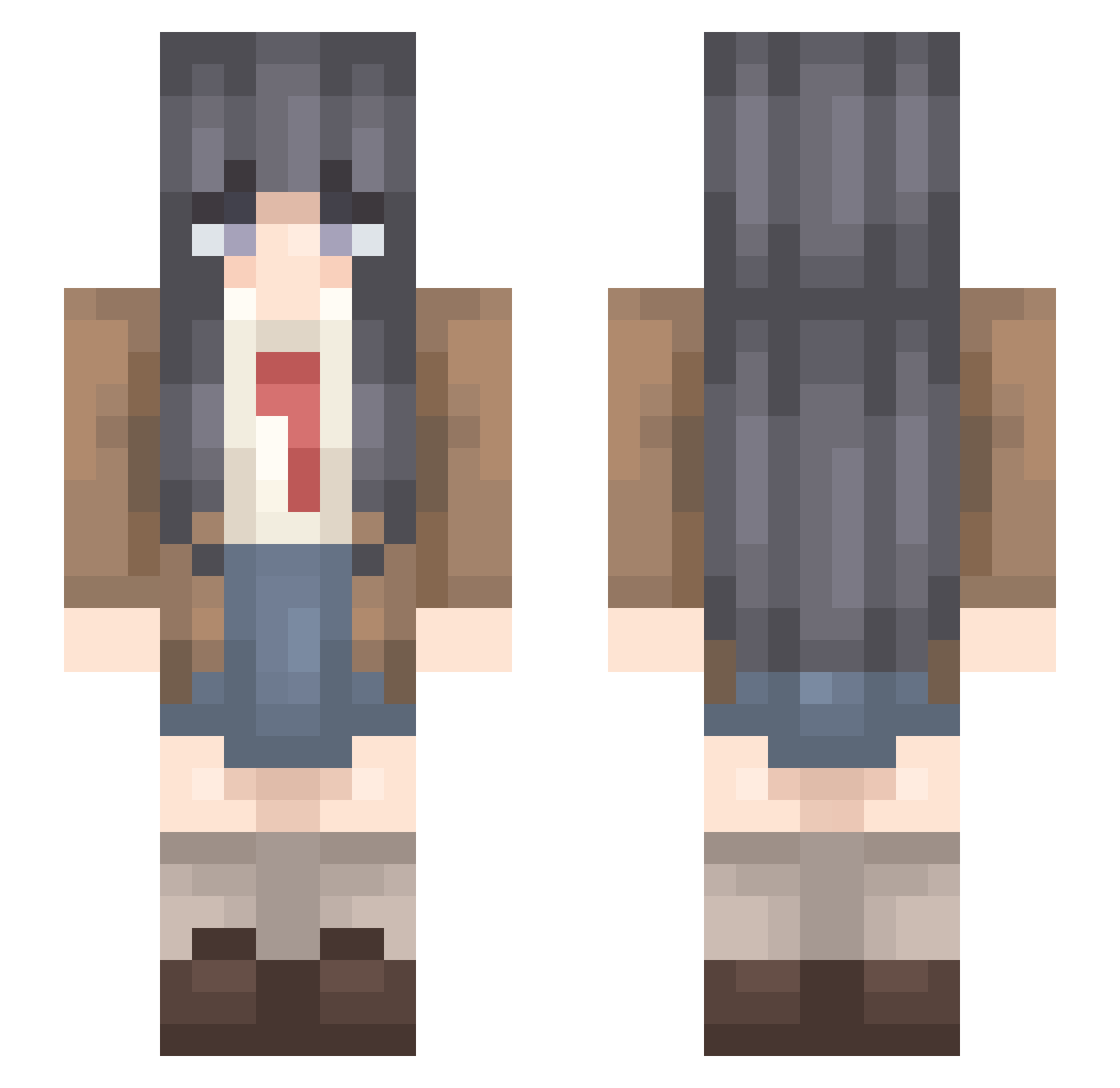 CRS_KwCY Minecraft skin, front and back view