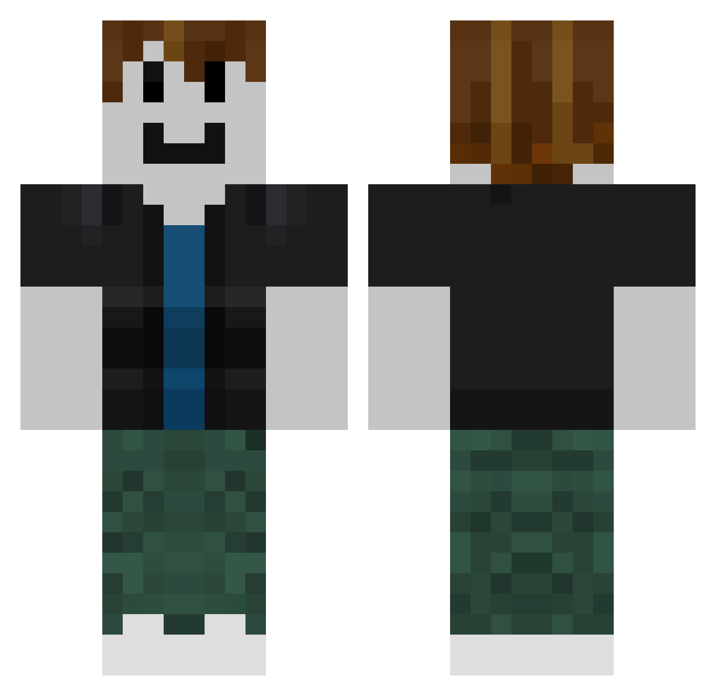 FreakyTickler Minecraft skin, front and back view