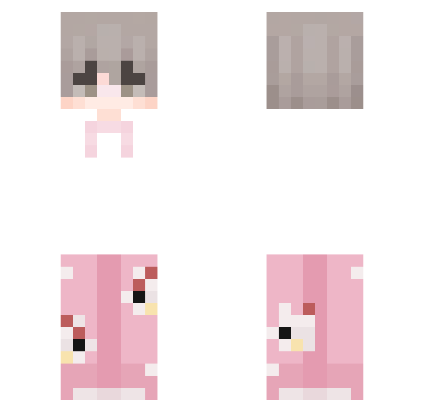 suicidalProblem Minecraft skin, front and back view