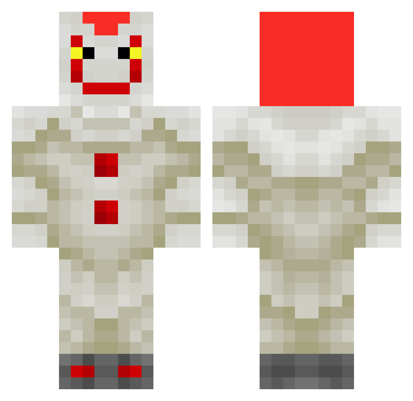 raidurr Minecraft skin, front and back view