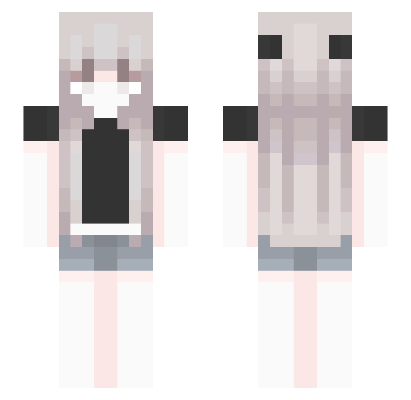 xy_marli Minecraft skin, front and back view