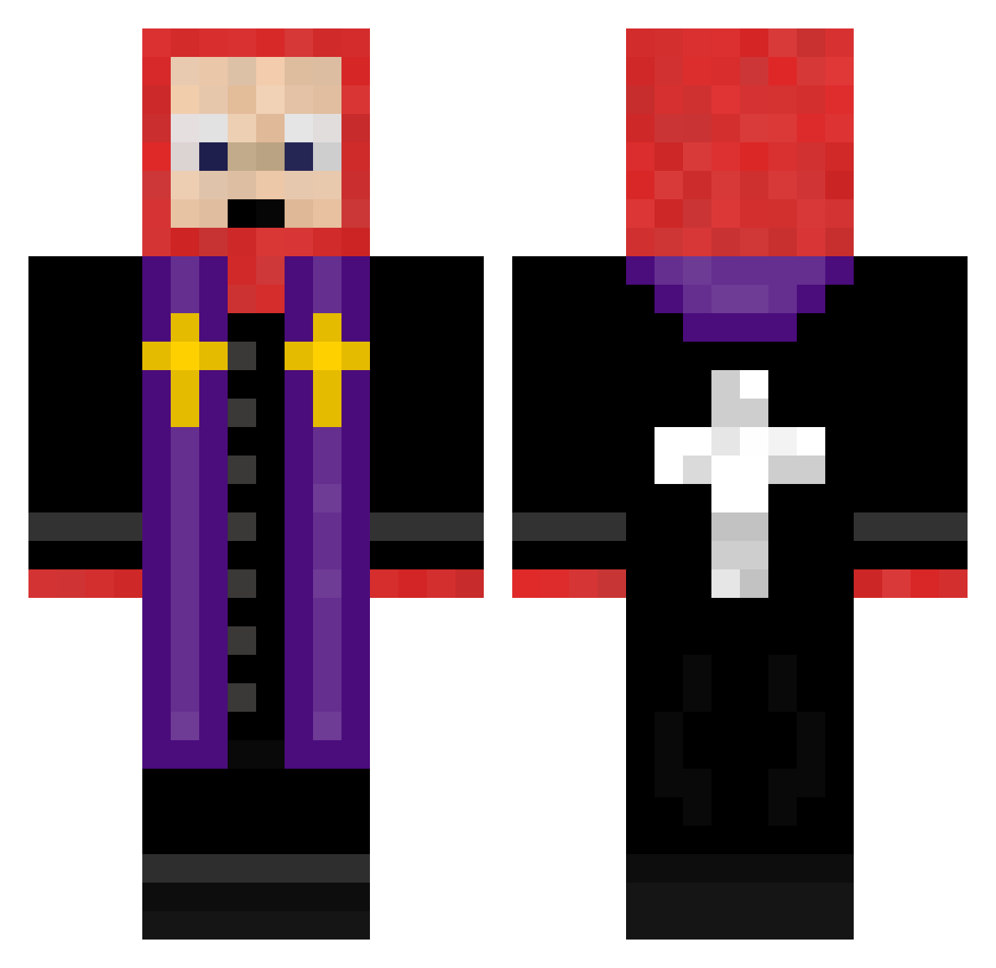 Mariospro600 Minecraft skin, front and back view