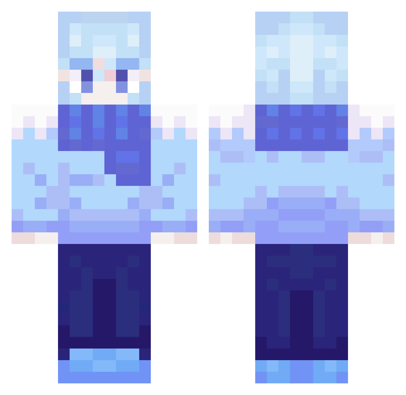 MiltonColdy Minecraft skin, front and back view