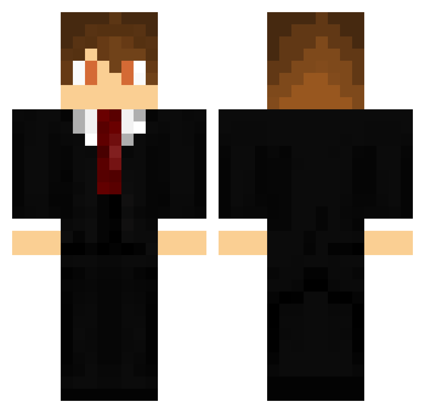 7fue Minecraft skin, front and back view