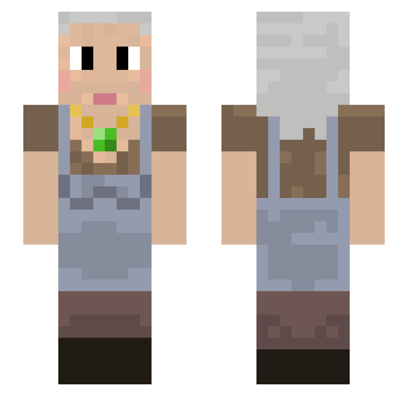 Granny Minecraft skin, front and back view