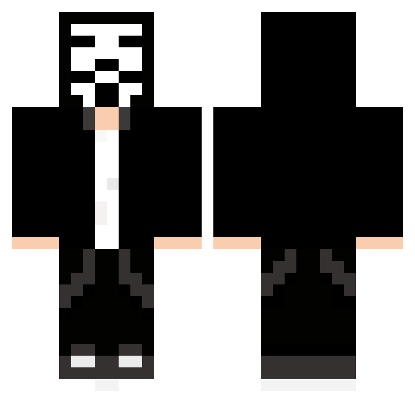 1337Miniulek Minecraft skin, front and back view