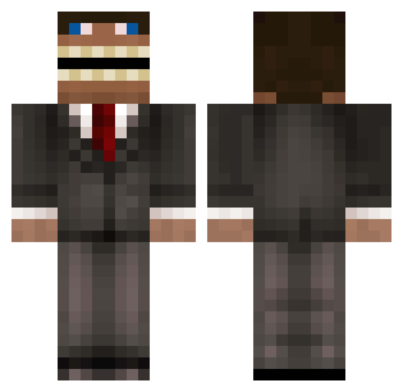 Sarimin Minecraft skin, front and back view