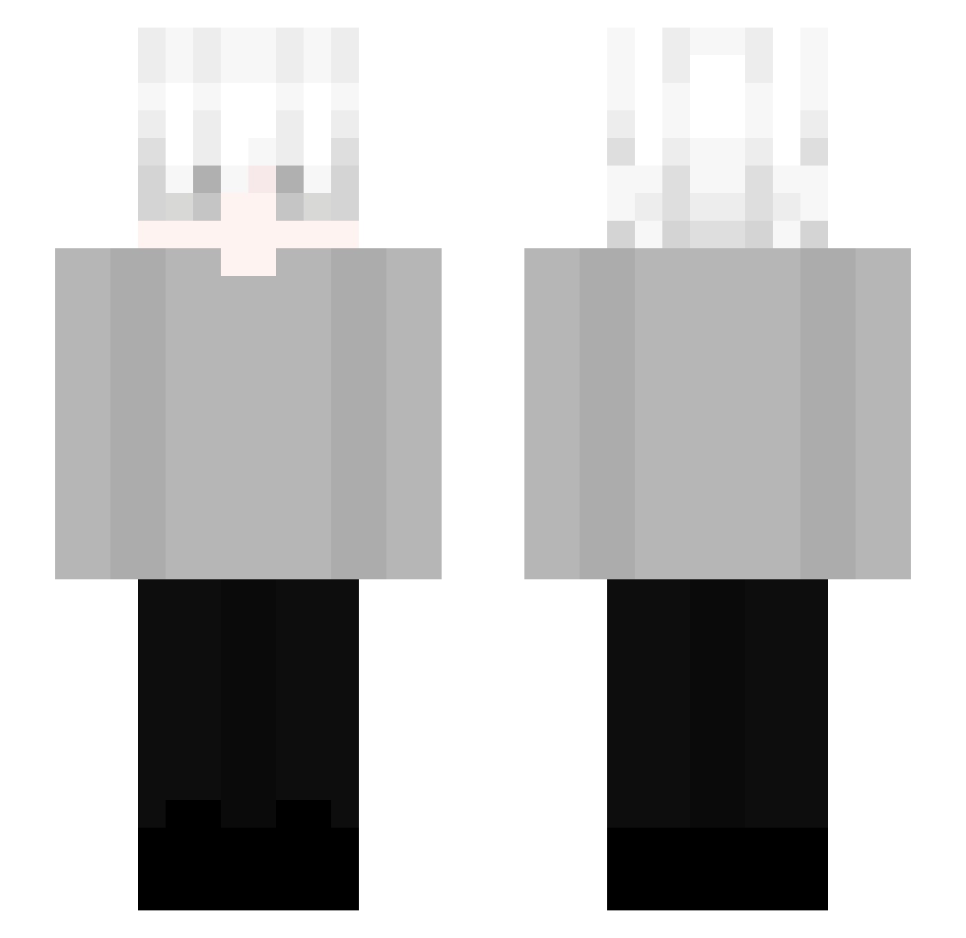 xqrq Minecraft skin, front and back view