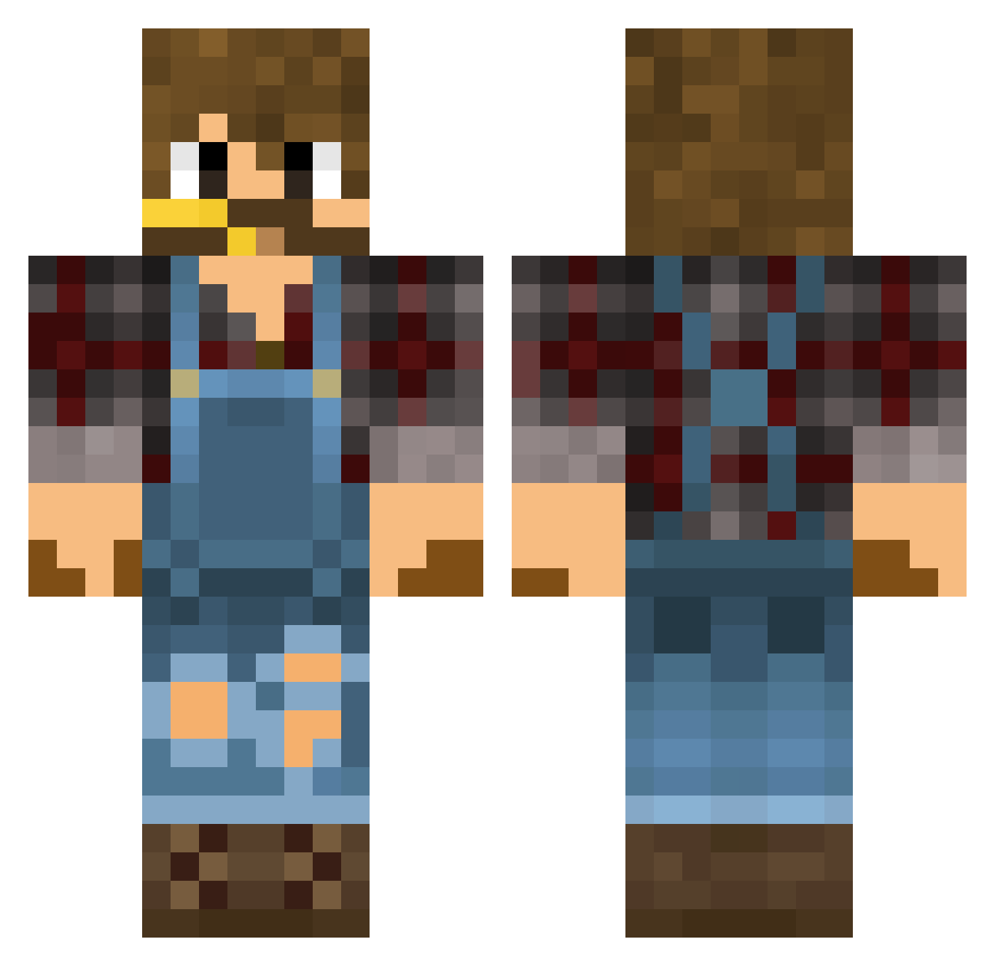 SparkleUnicorn54 Minecraft skin, front and back view