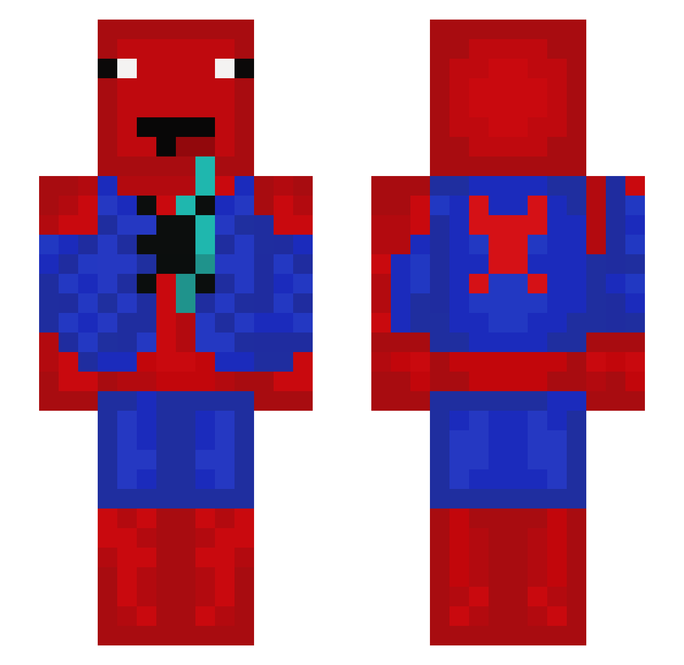 Proximo Minecraft skin, front and back view