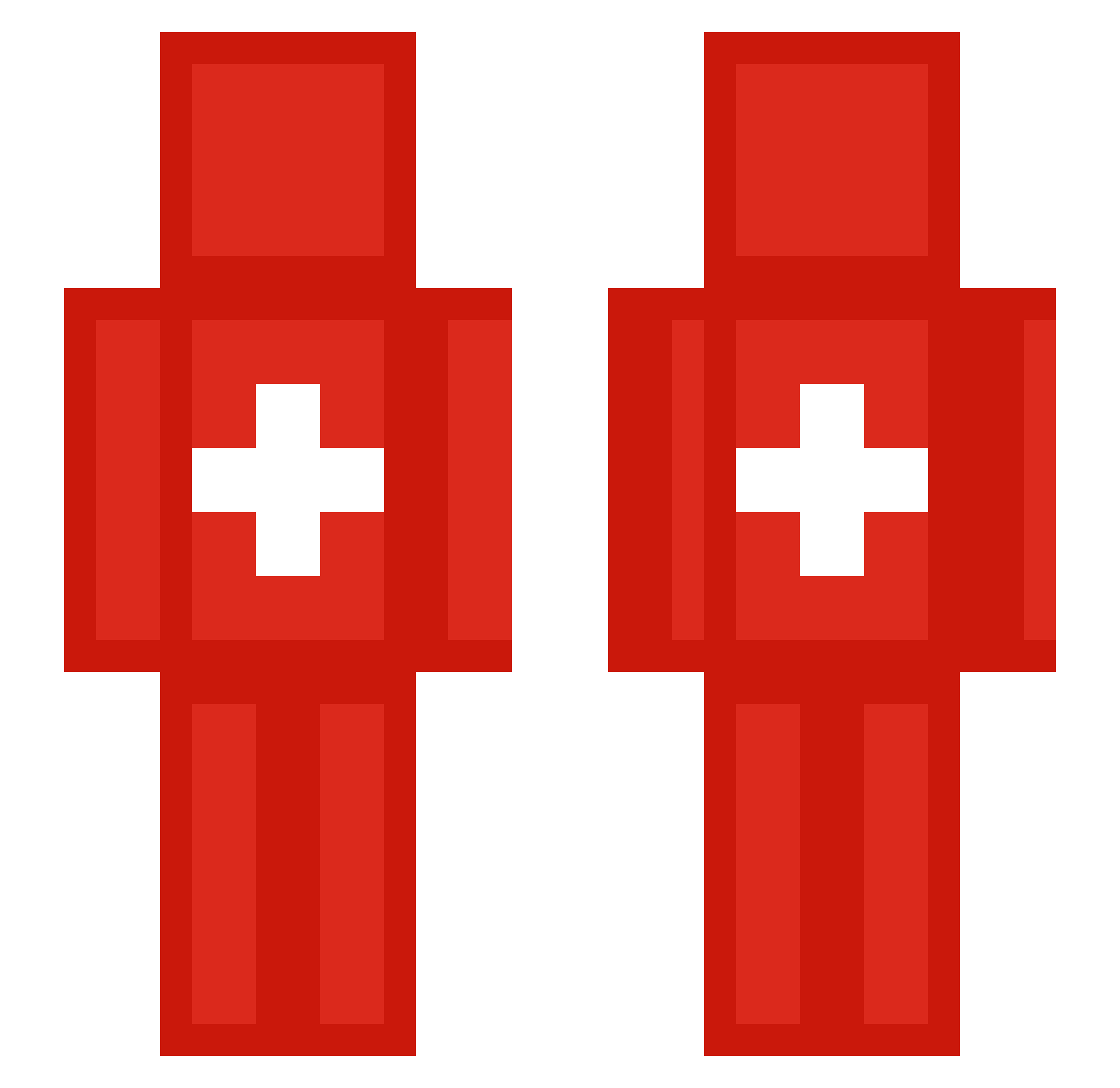 7dux Minecraft skin, front and back view