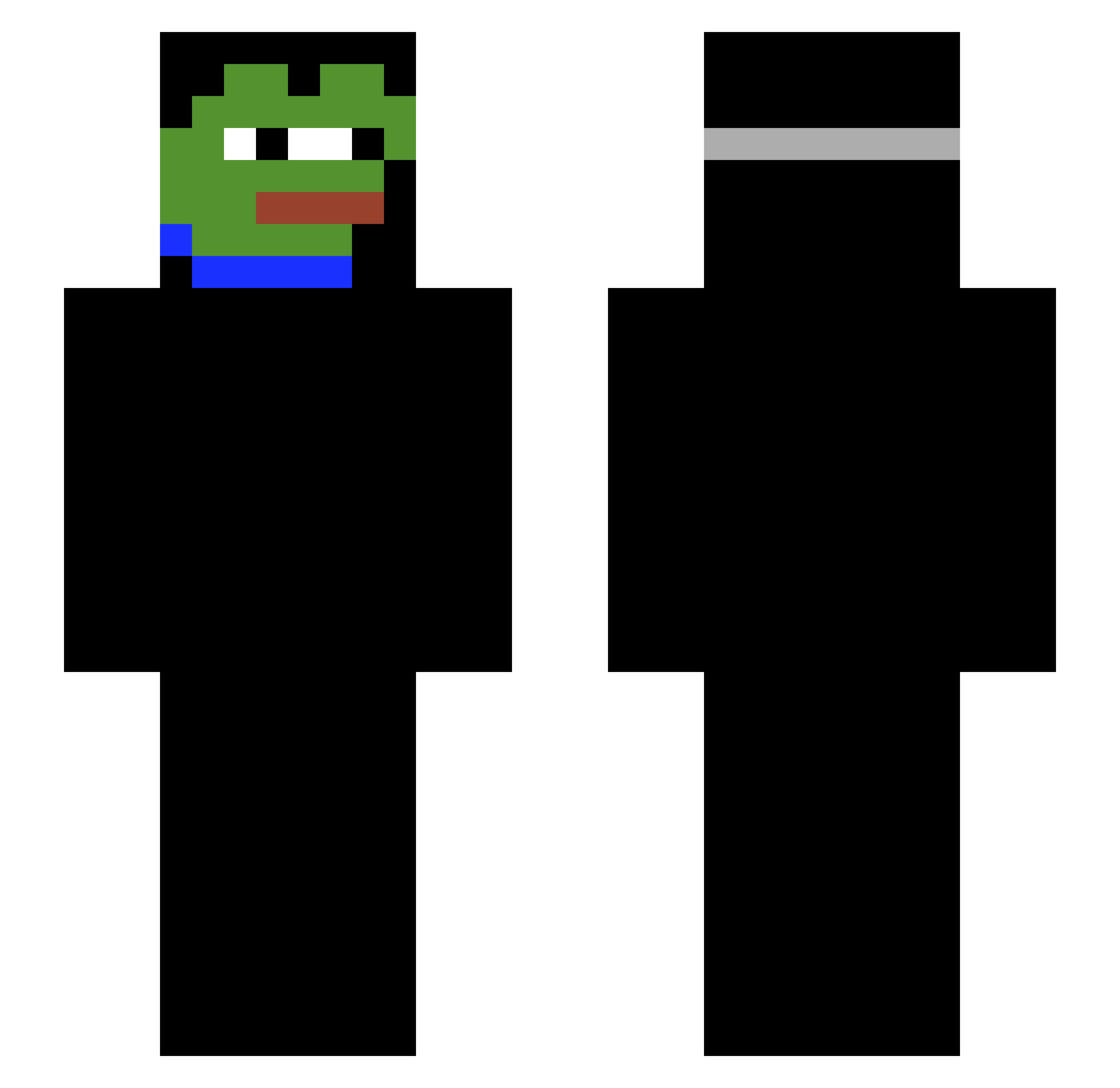 rostbread Minecraft skin, front and back view