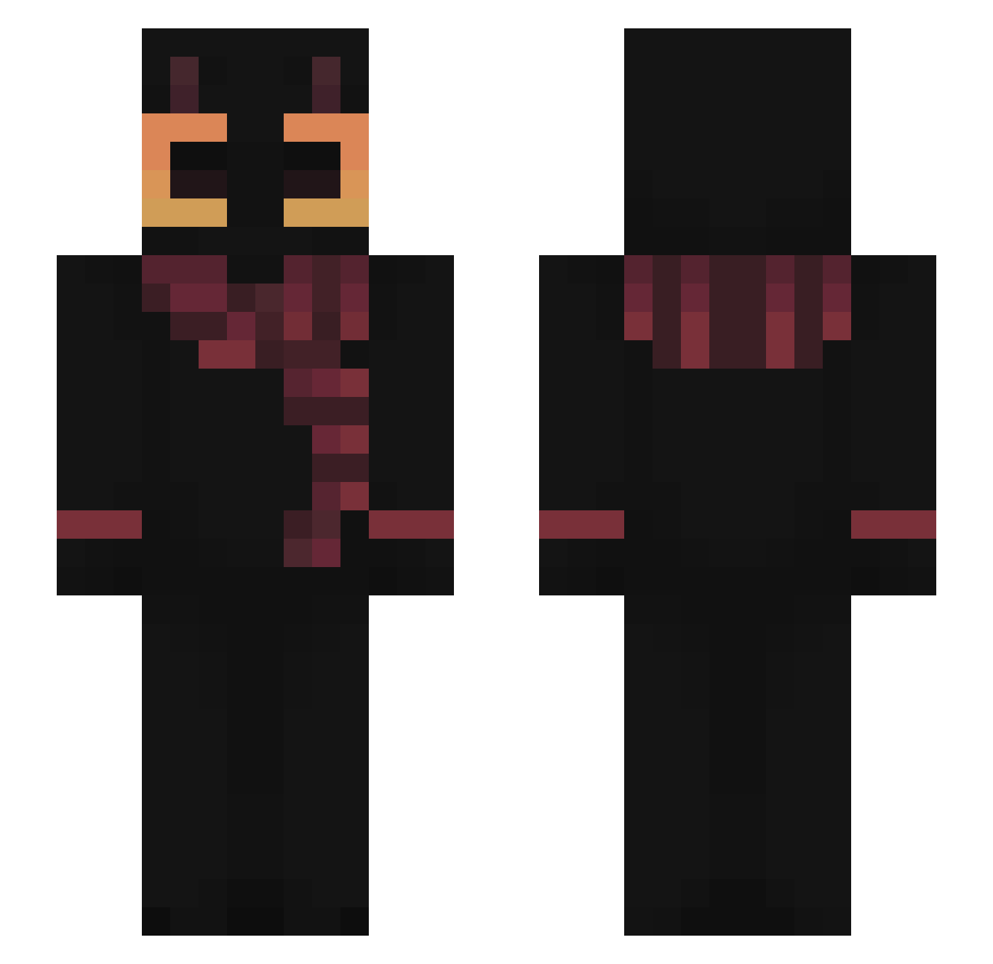 Cr0issants Minecraft skin, front and back view