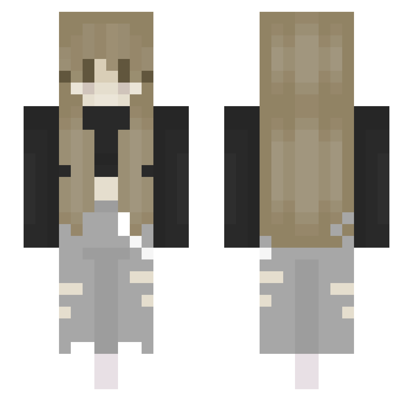 sueshimooshi Minecraft skin, front and back view