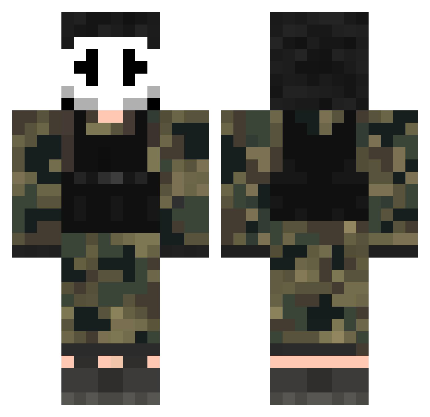 ArtiX3030 Minecraft skin, front and back view
