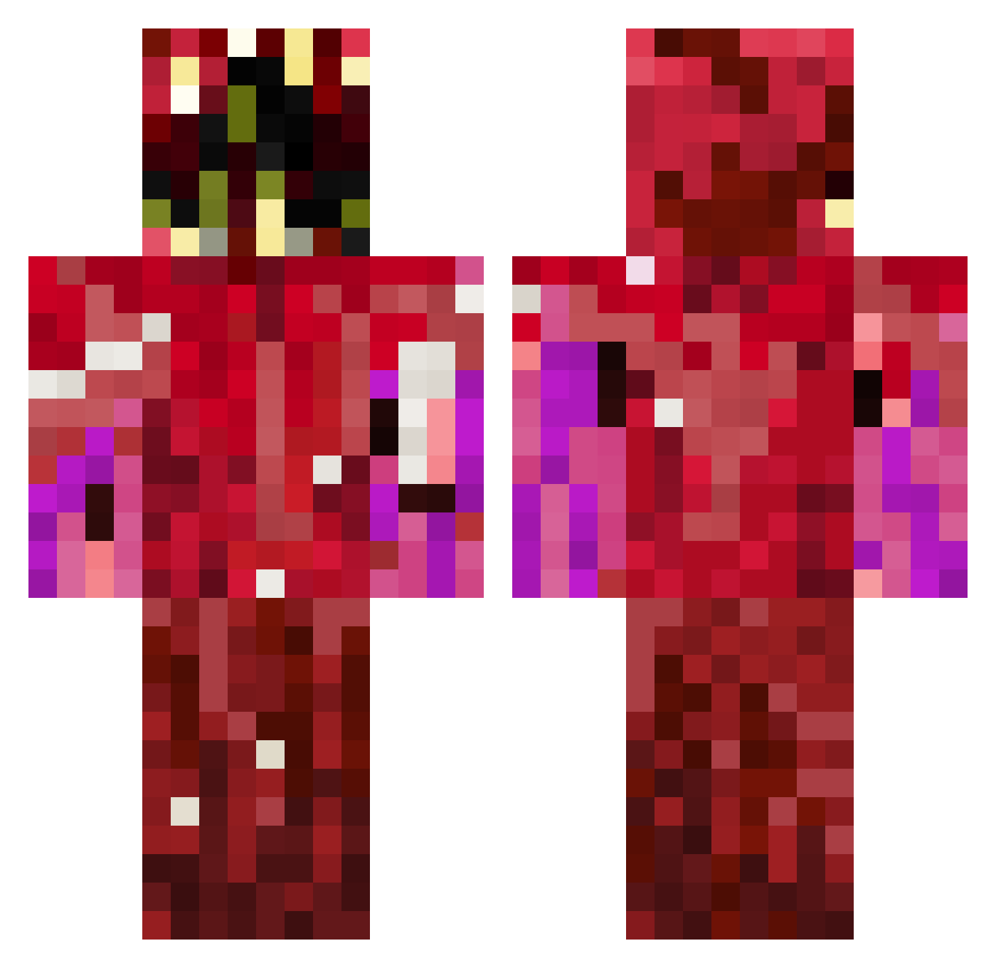 CthUwU420 Minecraft skin, front and back view