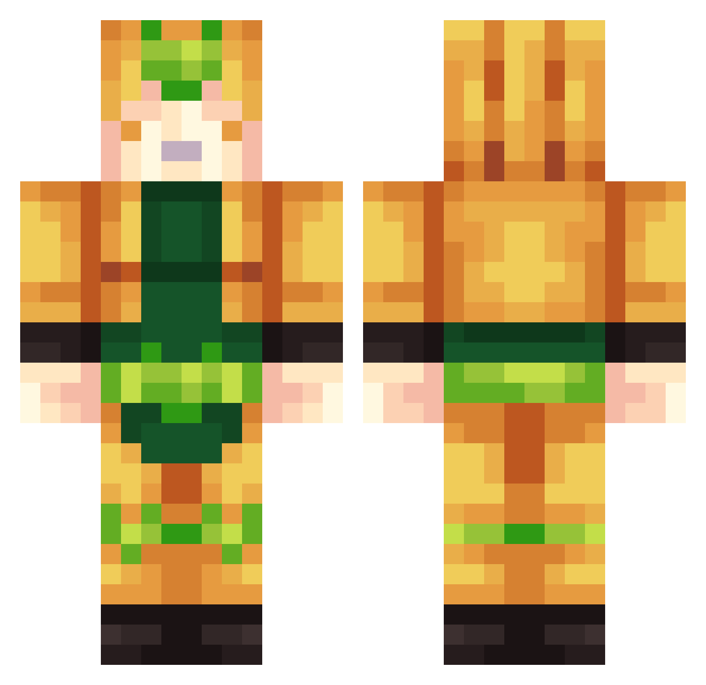 PENZ1122 Minecraft skin, front and back view
