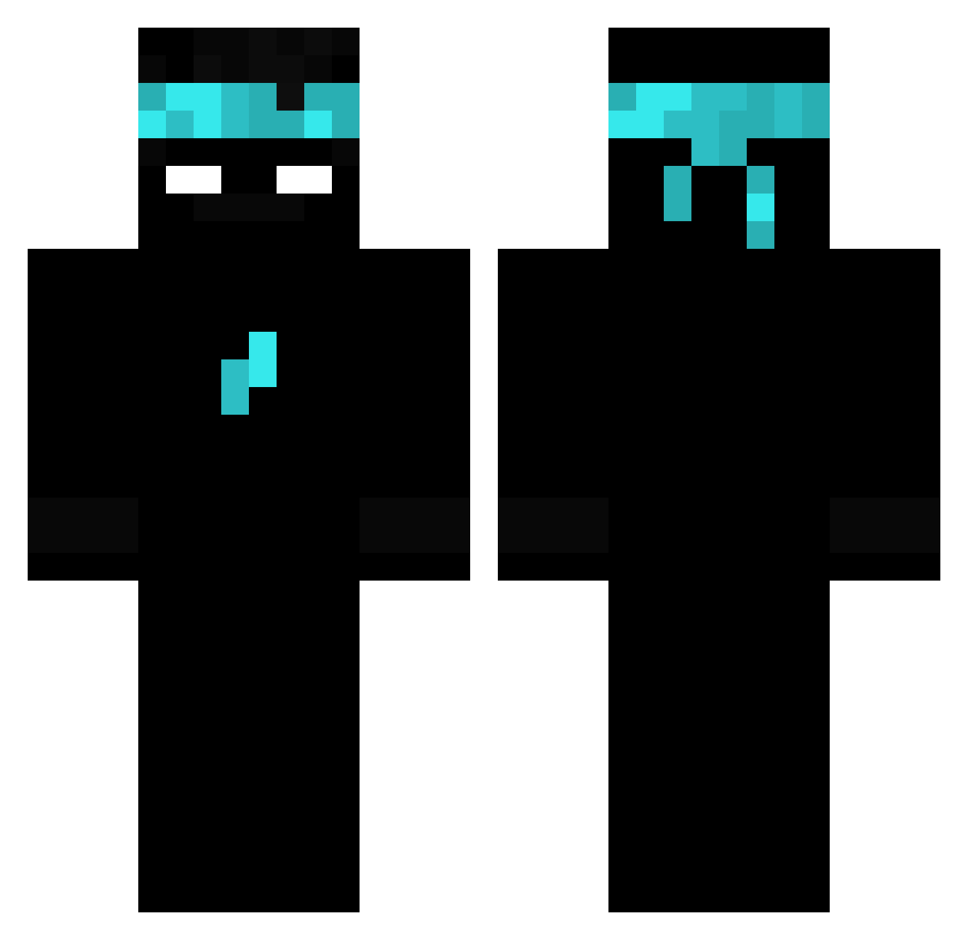 ItzRealLx Minecraft skin, front and back view