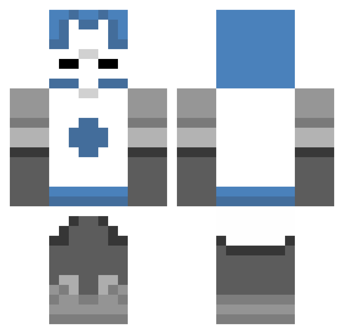 Jim_Nutty_ Minecraft skin, front and back view