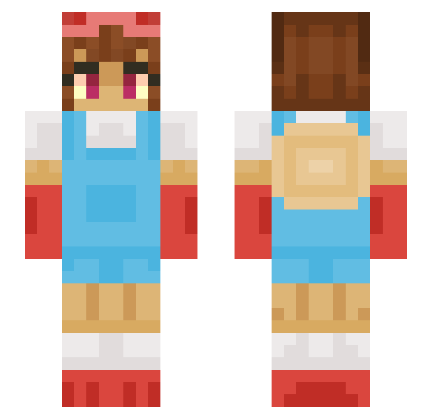 Antmonster14 Minecraft skin, front and back view