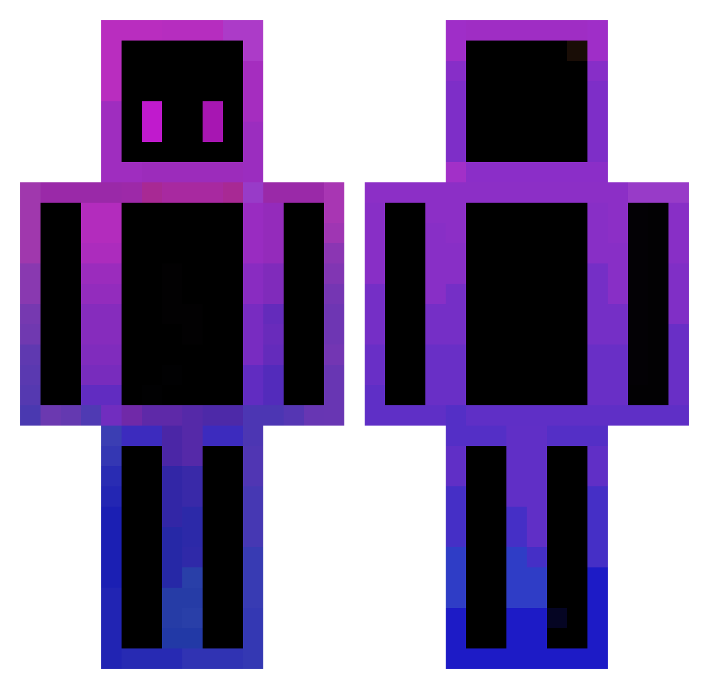 EgoWF Minecraft skin, front and back view