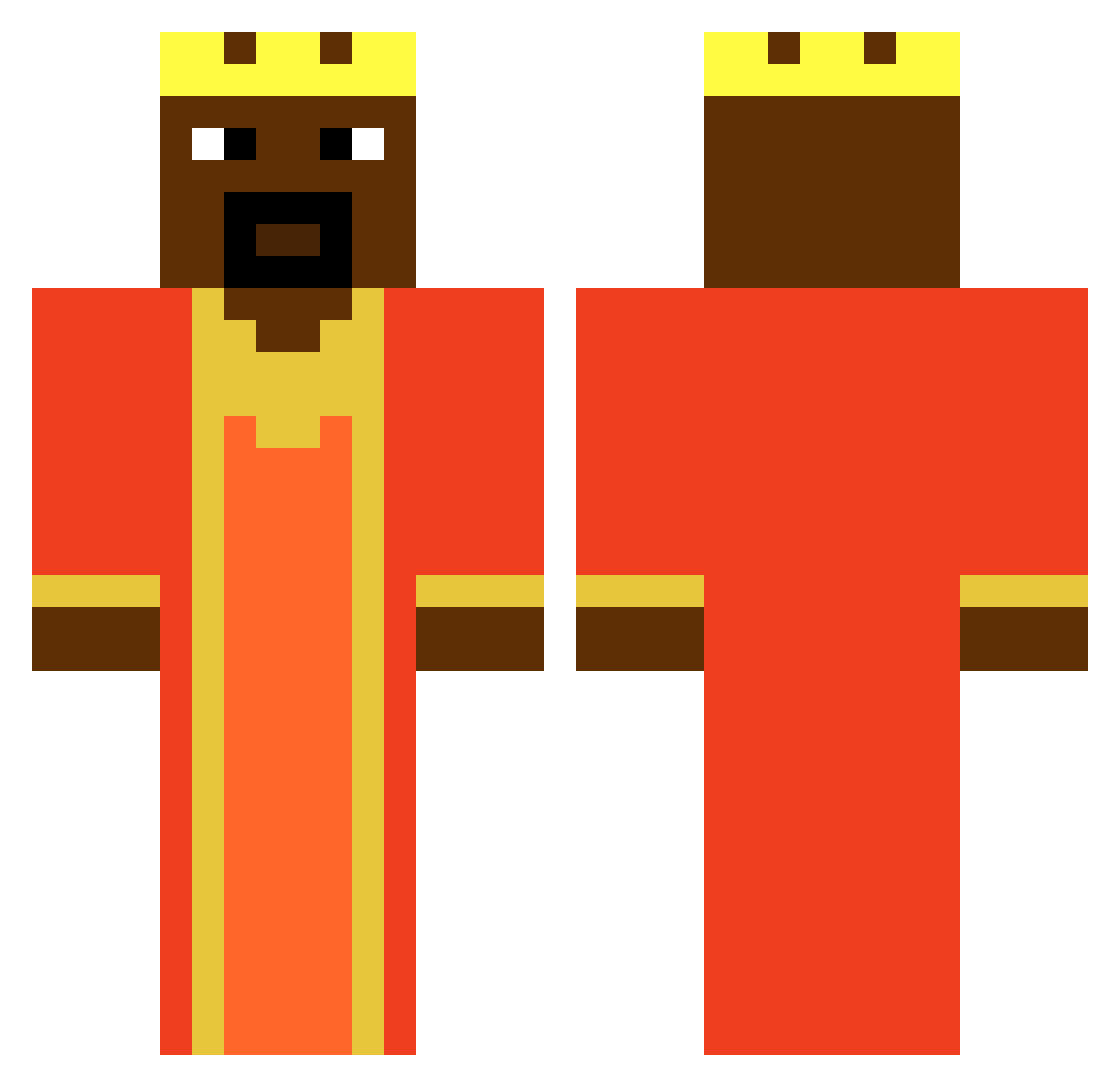 _Urbn_ Minecraft skin, front and back view