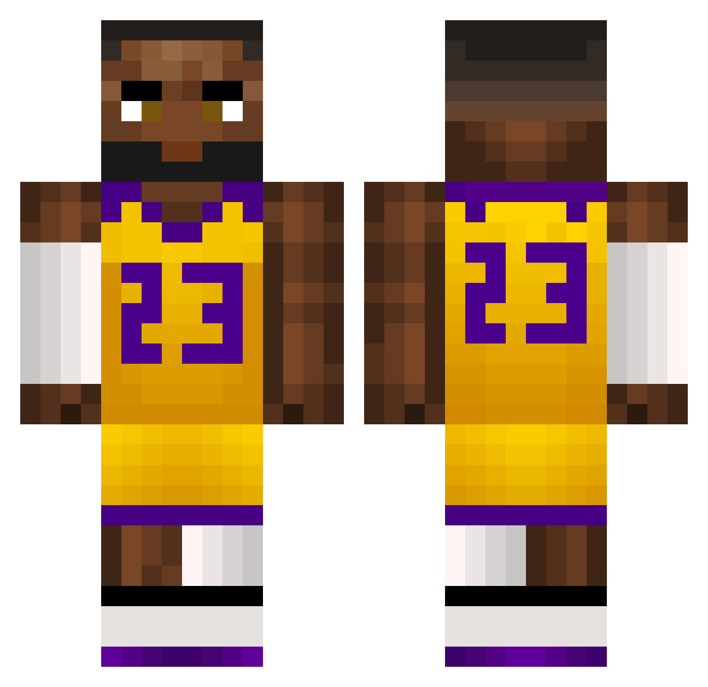 S_zac Minecraft skin, front and back view