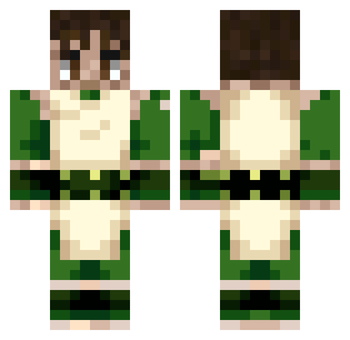 Fulty_Five Minecraft skin, front and back view
