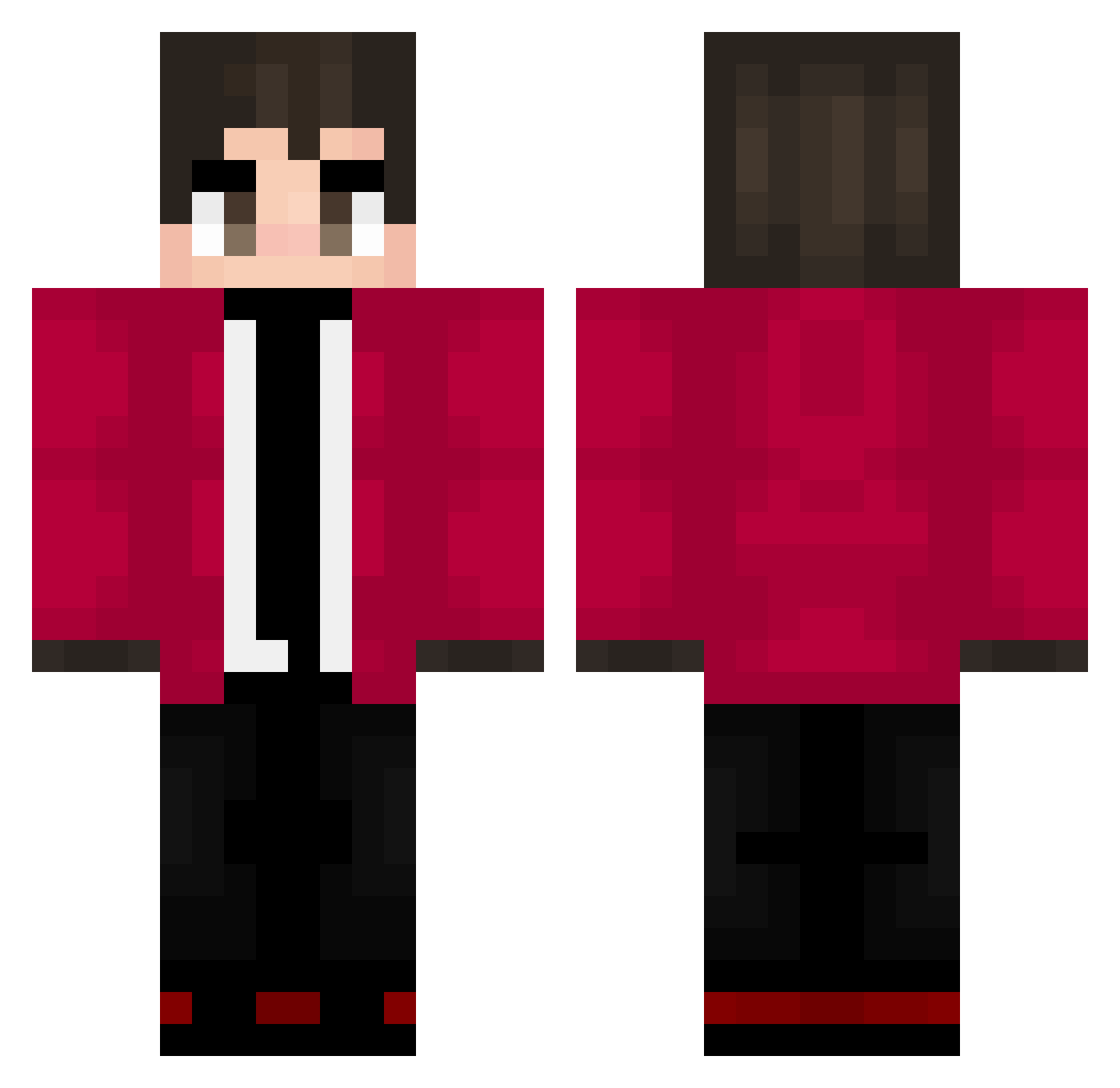 TYLERISCLANCY Minecraft skin, front and back view