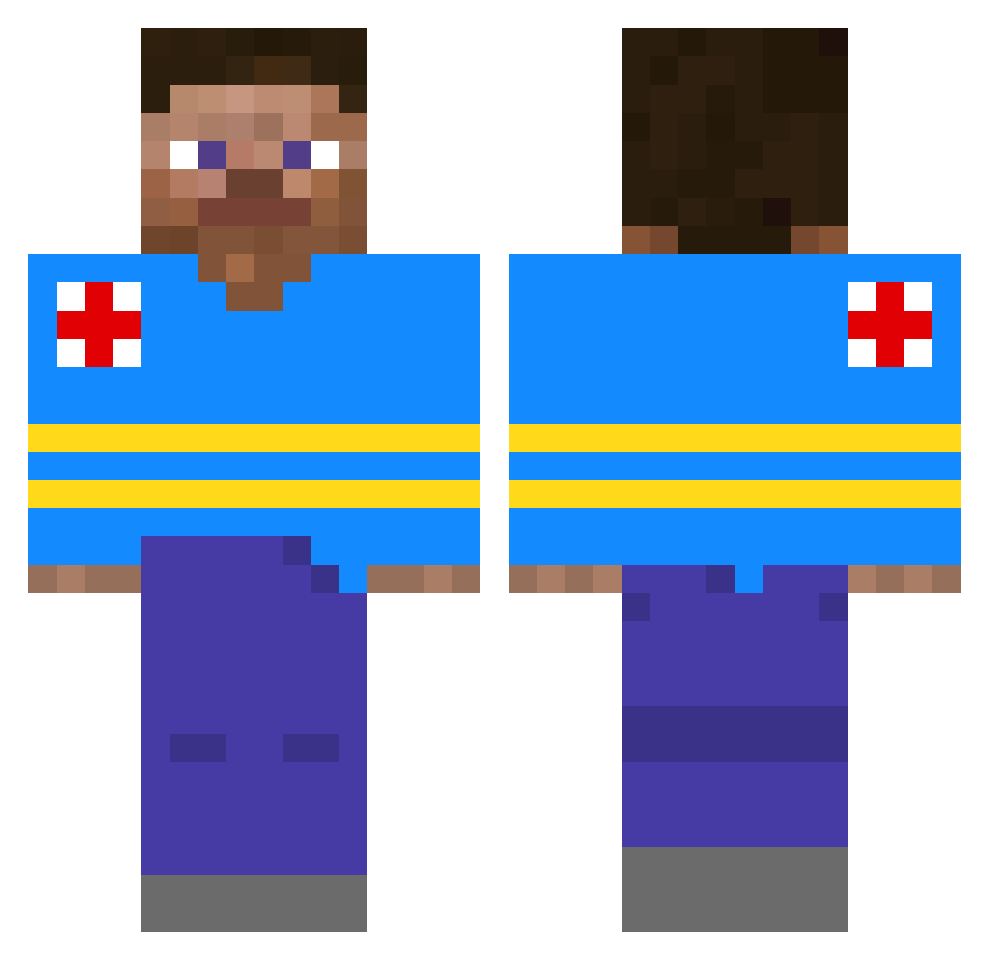 Benji_297ar Minecraft skin, front and back view