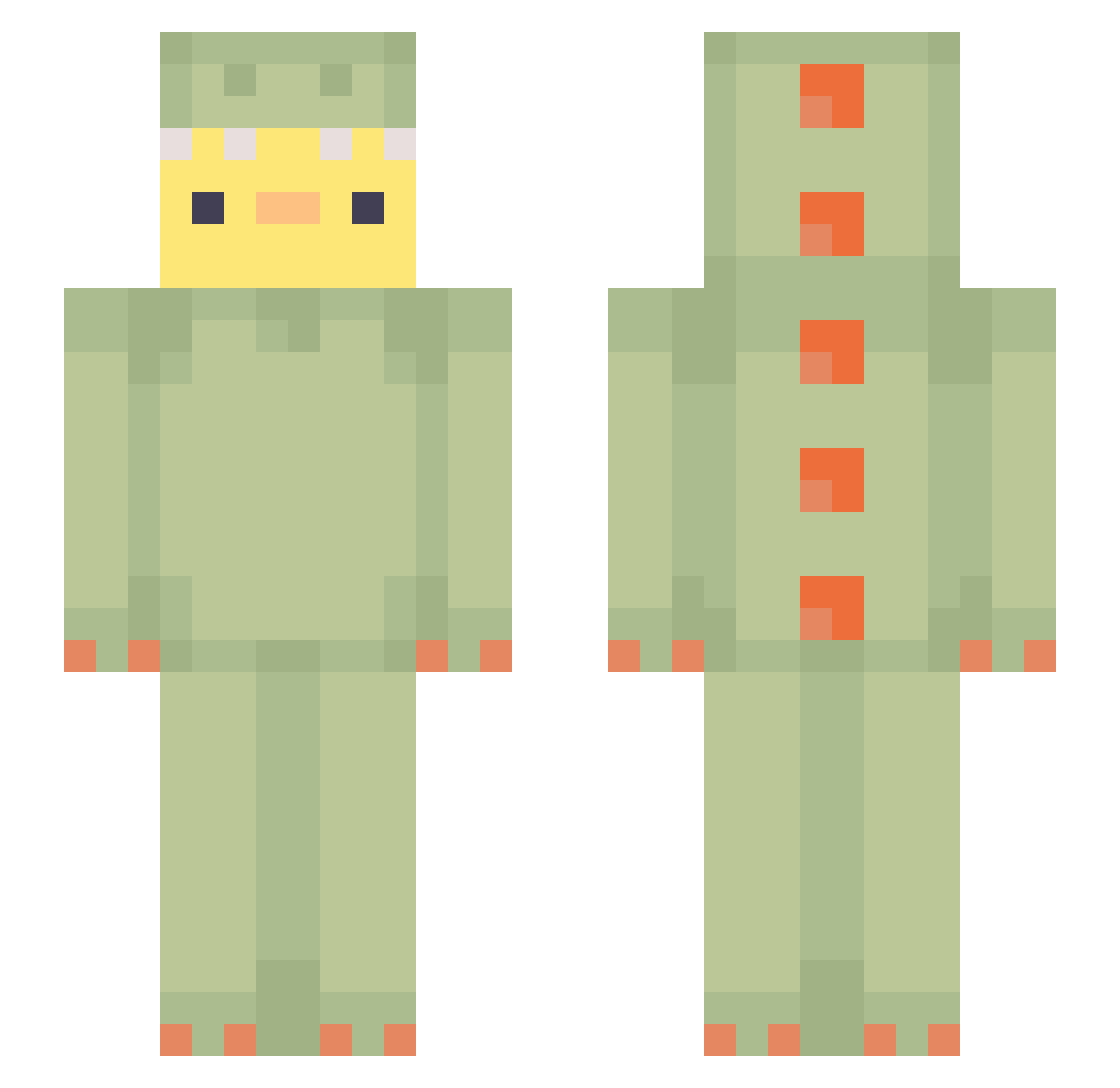 ssnail_ Minecraft skin, front and back view