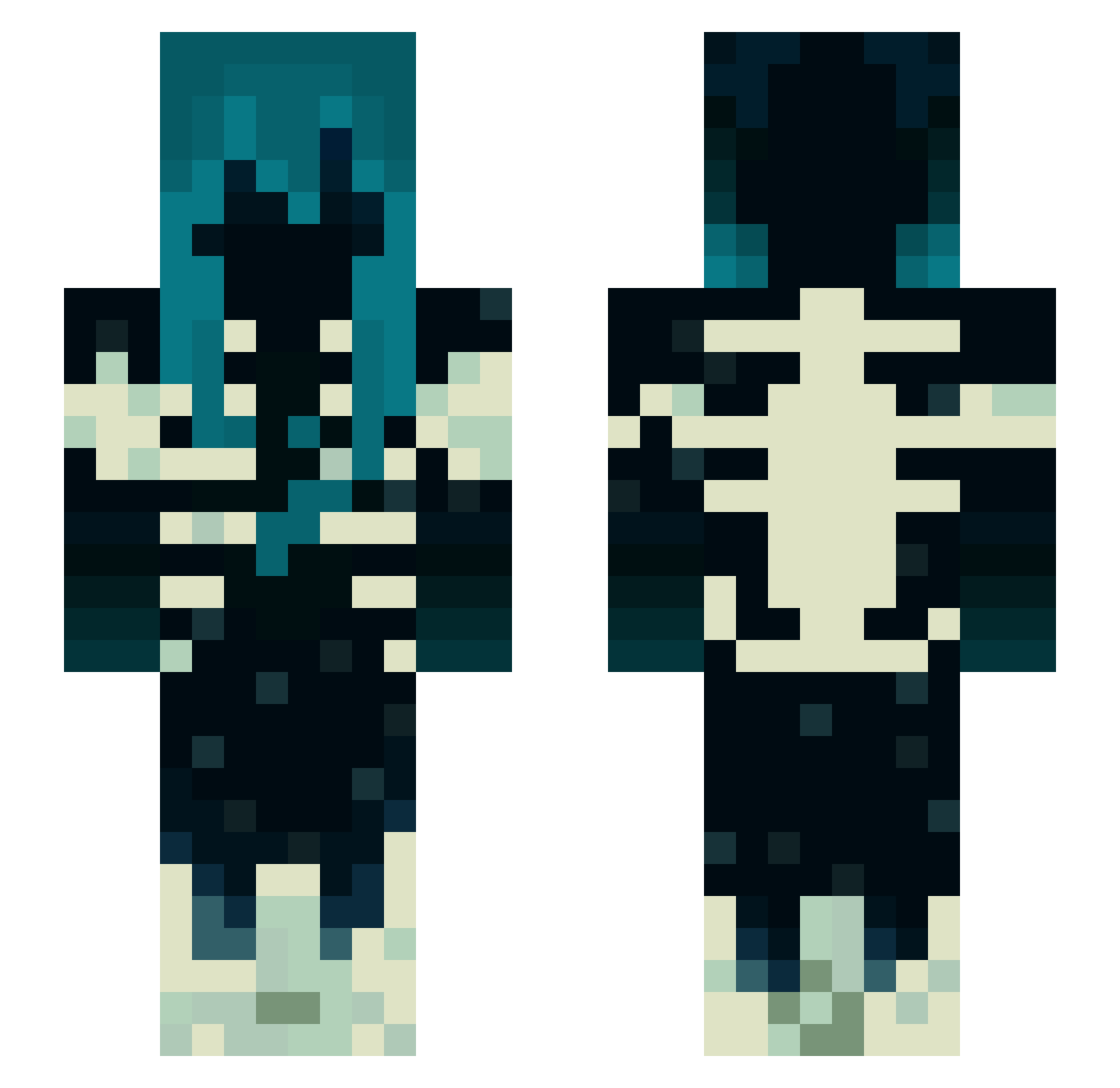 ByKonyc Minecraft skin, front and back view